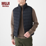 无印良品 MUJI 男式 轻量羽绒便携式 背心 19AD432 深海军蓝 M