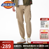 dickies休闲裤 男女同款新复古回潮印花多口袋束口工装裤百搭8 沙色 30