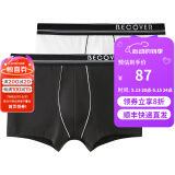 Schiesser舒雅男士内裤平角裤精梳棉Becover系列透气中腰2件装E5/20084T E5/20084T白色+黑色 2条 XL