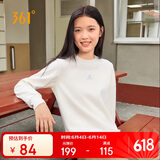 361°卫衣女秋冬季加绒外套运动休闲圆领长袖套头衫上衣662344801D-1