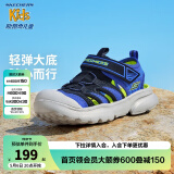 Skechers斯凯奇儿童包头凉鞋男童鞋夏季轻质防滑女大童大头沙滩鞋302969L 黑色/蓝色/柠檬色/BBLM 36