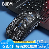 BUBM gpw2罗技鼠标防滑贴狗屁王二/三代贴纸吸汗防滑防刮贴电竞游戏鼠标贴GPW2/3代蜥蜴皮全包黑色印花