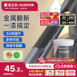 嘉宝莉（CARPOLY）水性金属漆防腐防锈漆改色漆铁门翻新漆栏杆不锈钢石膏板油漆涂料 银黑色【防锈漆|净味速干】 1KG刷4-5平米(送工具)