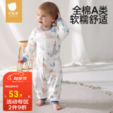 贝肽斯婴儿衣服四季婴儿连体衣夏季宝宝打底纯棉长袖室内哈衣 冰雪王国-中开 80cm