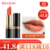 露华浓（Revlon）丽采保湿滋润唇膏女士哑光黑管口红女士不掉色美妆化妆品女彩妆 677#柔橘色（奶油质地）