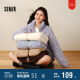 森马（Semir）外套女插肩袖珊瑚绒仿羊羔毛2024冬季立领宽松夹克109724108003