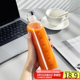 拜杰高硼硅玻璃刻度杯刻度水杯冷泡杯果汁杯透明杯子刻度玻璃杯500ML