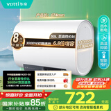 华帝（VATTI）国家补贴50升电热水器超薄双胆扁桶3000w双管速热6.8倍增容出水断电 DDF50-i14201以旧换新