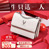 啄木鸟（TUCANO）包包女款2025年牛皮链条小方包单肩斜挎包实用生日礼物送女友