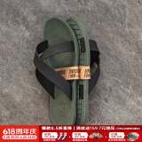 马登（Maden）软底拖鞋磨砂细纹仿滑耐磨百搭休闲外穿一字拖凉鞋潮流男夏 卡其绿 41 (255mm) 偏小一码
