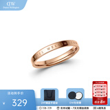 丹尼尔惠灵顿（DanielWellington）dw戒指女男 经典玫瑰金情侣对戒 生日礼物送女友男生礼物送男友 68号 DW00400025 玫瑰金