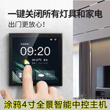涂鸦智能中控屏4寸8寸涂鸦背景音乐主机涂鸦智能调光调色旋钮面板 4寸 智能中控屏 网关版