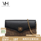 VANESSA HOGAN VH女包太阳神系列贝伦信封包轻奢斜挎包链条包520礼物送女友 黑色
