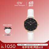丹尼尔惠灵顿（DanielWellington）DW女表金色边皮革表带欧美简约风时尚石英表节日礼物DW00100285