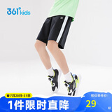 361°361°儿童短裤夏季男童透气运动裤梭织五分裤黑140