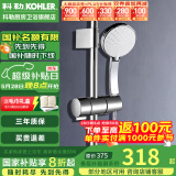 科勒（KOHLER） 淋浴花洒喷头 手持花洒多功能莲蓬头软管滑动杆底座托套餐 K-30251T+软管+72740