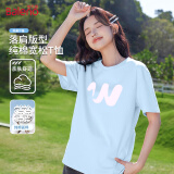 班尼路（Baleno）纯棉短袖T恤女夏季2025年女装新款时尚休闲潮流百搭通勤风半袖