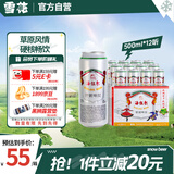 雪花啤酒海拉尔精制11度500ml*12听（俄文版）