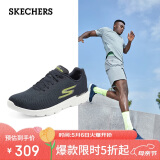 斯凯奇休闲舒适减震轻便跑步男鞋54354 海蓝色/柠檬色/NVLM 39.5 