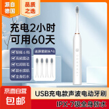 【店长推荐】电动牙刷磁悬浮成人充电 声波全自动智能IPX7防水软毛精致奢华情侣款牙刷 男女生礼物 标准版珍珠白【4支杜邦刷头】6档模式