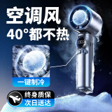 阳夫人手持小风扇小型制冷涡轮电风扇充电款便携式随身降温神器超长续航户外大风力学生高速小风炮超静音 【星空灰PRO】冰感丨飓风丨静音