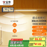 公牛（BULL）感应橱柜灯衣柜灯LED人感光感磁吸 卧室床沿玄关小夜灯30CM3000K