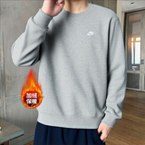 耐克（NIKE）卫衣男装 2025秋冬季新款运动休闲服针织长袖外套舒适圆领套头衫 FN3887-063/加绒/晒图退5 L (175/92A)