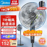 美的（Midea）电风扇落地扇家用大风量 远距强风电扇 立式轻音节能可定时降温 【超级爆款】7叶大风力机械按键
