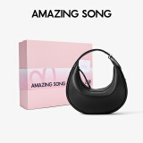 Amazing Song乙颂半月包小号单肩斜挎女包通勤月牙包【明星同款】母亲节礼物 乌梅黑【25年全新升级款】