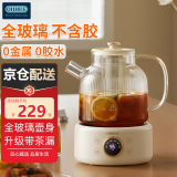OIDIRE 德国OIDIRE 全玻璃养生壶花茶壶无胶水煮茶壶煮茶器办公室花茶养生壶烧水壶电热水壶炖煮智能保温 1L -ODI-HC01花茶养生壶【带滤网】