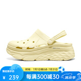 斯凯奇女鞋洞洞鞋夏季季泡泡鞋外穿半拖凉鞋一脚蹬拖鞋 【厚底】亮黄色/YEL 37
