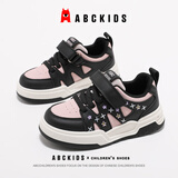 ABC KIDS儿童板鞋秋季童鞋女童中大童低帮休闲运动鞋3536黑/粉色26