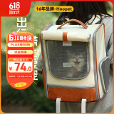 华元宠具（hoopet）猫包大容量宠物便捷外出便携透气双肩手提布偶狗背包幼犬外出包