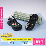 卡骆驰crocs檀健次同款复古洞洞鞋女鞋厚底老爹鞋小鲸鱼洞洞鞋206302 黑色-001(含智必星) 38 (240mm)