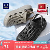 海澜之家HLA凉鞋男士户外洞洞鞋沙滩拖鞋【七夕情人节】 黑色38/39(双码)