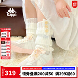 KAPPA卡帕女鞋厚底滑板鞋子女2024夏季新款运动休闲鞋软底德训鞋小粉鞋 经典白/冷灰色 38