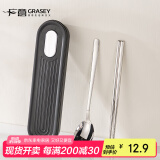 广意 304不锈钢筷子勺子单人餐具套装 便携式筷勺三件套GY7357