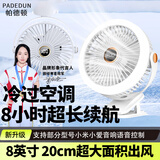 帕德顿【超长续航】usb风扇小型吊扇宿舍床上静音蚊帐露营台灯风扇户外便携充电风扇 F3台夹款【8小时续航】智能剩余电量数显 充插两用/无刷静音电机/三档灯光