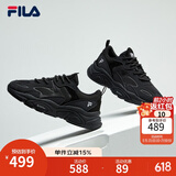 FILA【男女同款】斐乐官方跑步鞋复古老爹鞋火星鞋潮流时尚老爹鞋 女-黑-BK 37.5