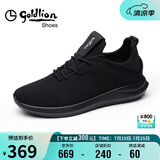 金利来（Goldlion）男士时尚舒适透气轻质休闲鞋591820407APQ-黑色-44码