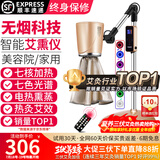 鸿益德 艾灸家用仪器一体机语音无烟熏蒸仪美容院养生理疗艾炙灯烤电仪 金色升级美容院款XJAY02