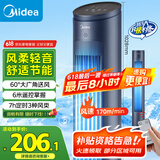 美的（Midea）【塔扇热卖TOP】遥控定时塔扇家用节能电风扇/柔风轻音无叶风扇/摇头落地扇/母婴扇小风扇 ZAF09MR