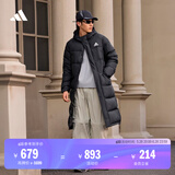 adidas 530蓬拒水防泼防风保暖户外鸭绒羽绒服男女阿迪达斯轻运动   黑色   L