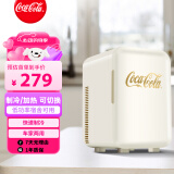可口可乐（Coca-Cola）车载冰箱12L迷你小冰箱车家两用化妆品冰箱小型家用宿舍冷暖箱