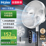 海尔（Haier）电风扇落地扇家用定时遥控风扇大风力台扇立式节能摇头电扇办公学生卧室宿舍循环轻音七叶电扇 【40CM大网罩】加高定时遥控HFS-Y3536A