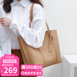 viney牛皮包包女包大容量托特包单肩包手提包生日520送女朋友礼物老婆