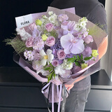 依醉美紫罗兰蝴蝶兰混搭紫玫瑰花束全国鲜花速递同城送闺蜜女友生日 【主图推荐】9朵海洋之歌蝴蝶兰花束