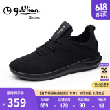 金利来（Goldlion）男士时尚舒适透气轻质休闲鞋591820407APQ-黑色-41码