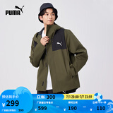 彪马（PUMA）男子修身山系户外机能风运动拉链连帽梭织夹克外套848287 橄榄绿-02 XL (185/104A)