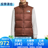 the North Face北面美版1996 RETRO NUPTSE羽绒马甲男女款700蓬(鸭绒鹅绒随机) NF0A3JQQ男款6S2-红棕色 L